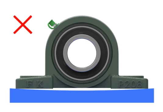 Inspect the rigidity and flatness of mounting surface Inspect the rigidity and flatness of mounting surface