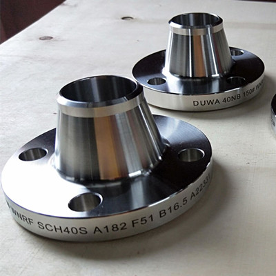 Duplex stainless steel A182 F51, Weld Neck  flange, ASTM B16.5 CL150, raised face 40NB