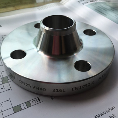 EN 1092-1 Type 11 Weld Neck Flange, DN 25 PN40, ASTM A182 F316L