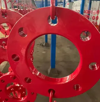 Red color PE coated SORF EN1092-1 carbon steel flange