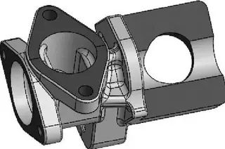 The three-dimensional structure of the casting