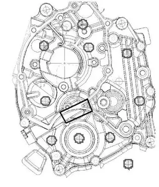 The layout of the fixed mold core cooling water