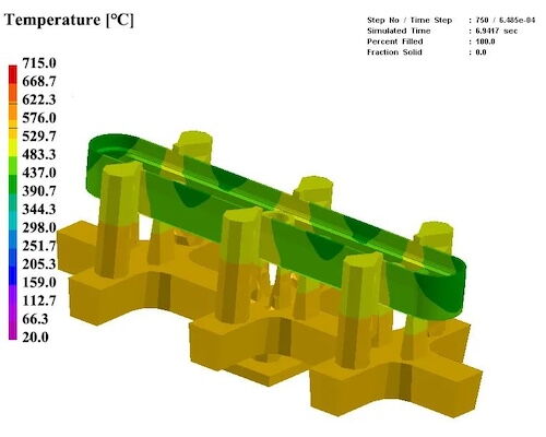 Temperature Field during the Solidification Process of the Rocker Housing