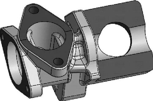 The three-dimensional structure of the casting