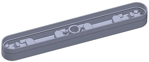 Three-dimensional model of rail rocker housing casting