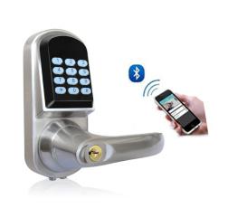 Bluetooth Door Lock, Zinc Alloy with Chrome Plating, 154 X 68 X 78mm