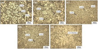 Metallographic structure under a magnification of 200x