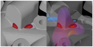 Hot joint risk area 1 (product 1) predicted by Zhizhu Chaoyun simulation