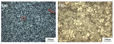 Microstructure comparison at the gating system B