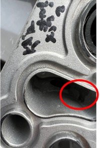 The mold sticking area of the product during actual production (Product 2)