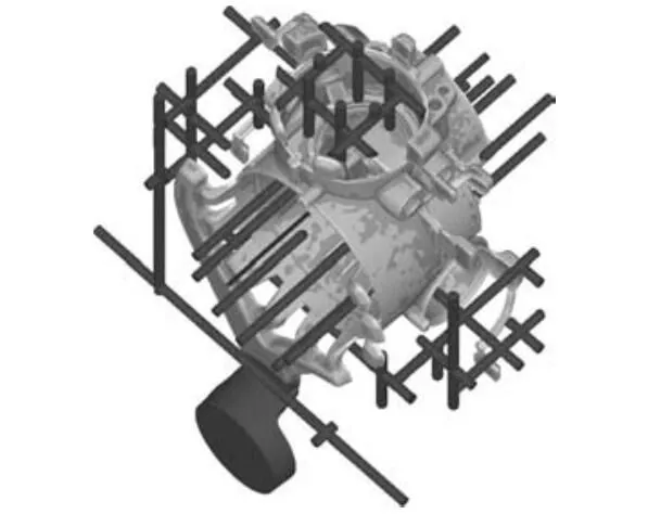 Cooling water channel and spot cooling layout