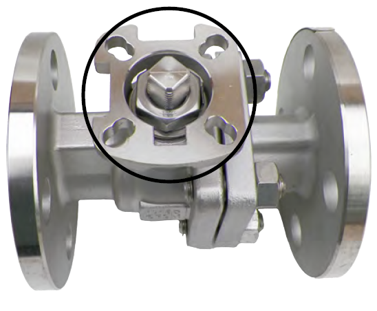Typical Direct Mount Ball Valve