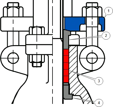 Typical sealing assembly