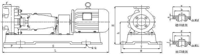 IHF Fluoroplastic Lining Chemical Pump Structure