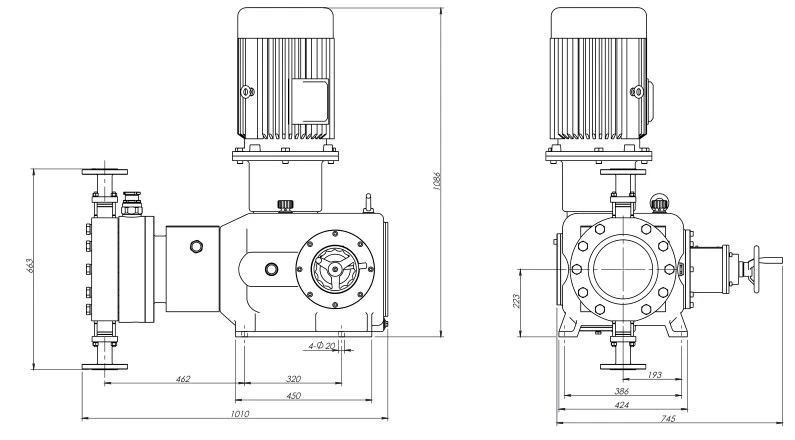 high-pressure-hydraulic-metering-pump-diaphragm-12000-lph-400-bar-drawing