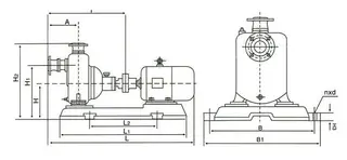ZW self-priming Centrifugal Pump Structure