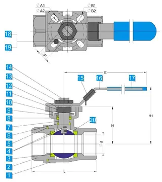 Ball Valve CAD Drawing