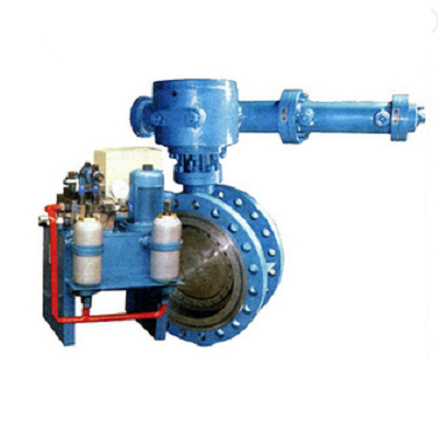 Electric-Hydraulic Operated Quick Closing Triple-Eccentric Butterfly Valve, PN10, PN16
