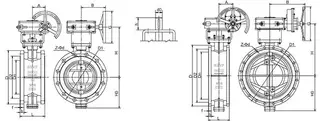 Flanged Triple-eccentric Butterfly Valves Drawing