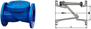 SFCV Rubber Flapper Swing Check Valve Structure