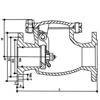 H44N Brass Swing Check Valve for Oxygen Structure