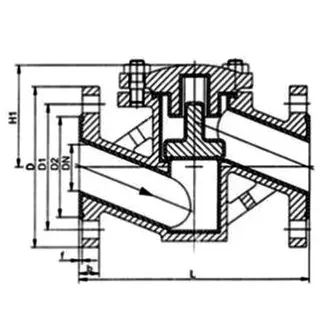 H41 Rubber / PTFE / FEP / PFA Lined Check Valve