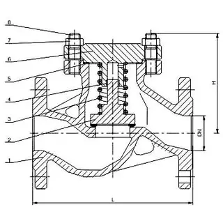 DIN Lift Check Valve Structure 