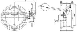 Tilting Disc Check Valve with Counterweight Arm & Cylinder Structure