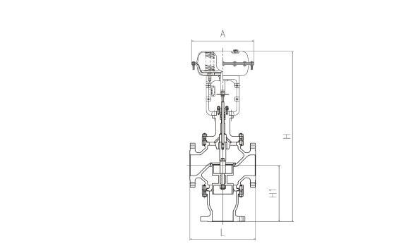3 Way Pneumatic Diaphragm Control Valve Dimensions