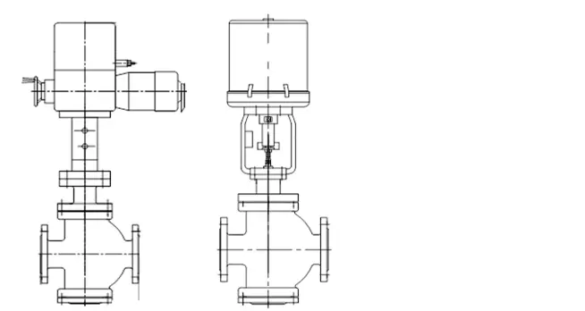 ZAZN Electric Double Seat Control Valve Structure 