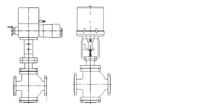 ZAZN Electric Double Seat Control Valve Structure 