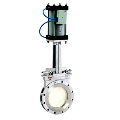 Pneumatic Actuated Knife Gate Valve, Carbon steel, Stainless steel, 904L, Titanium