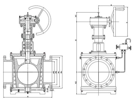 Dimension of Round Hole Full bore Type Orbit Plug Valve With Gear