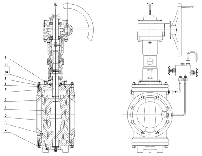 Orbit Plug Valve Main Parts Materials 