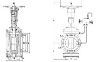 Dimension of Short Pattern Orbit Plug Valve With Handwheel