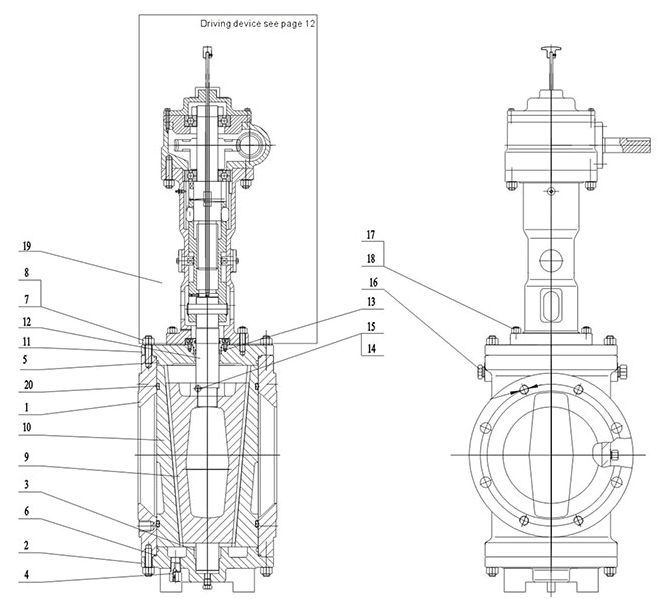 Structure of Short Pattern Orbit Plug Valve With Gear