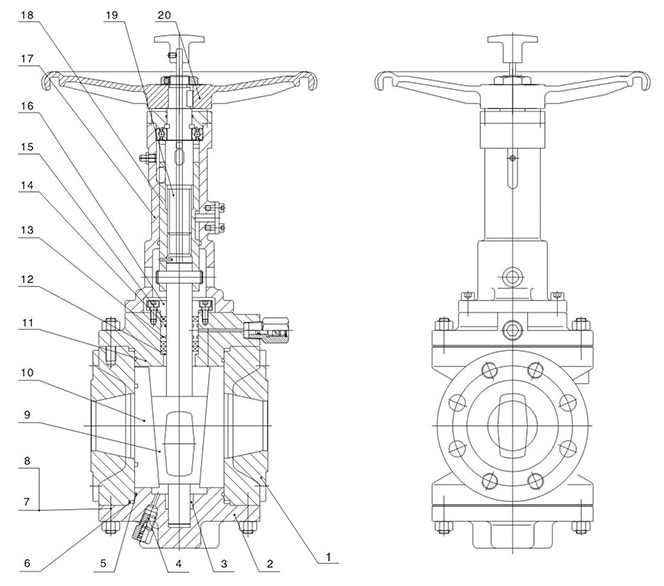 Structure of Short Pattern Orbit Plug Valve With Handle Wheel