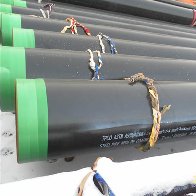 12 INCH SCH40 ASTM A53 Grade B  Seamless Carbon Pipe with 3PE Coated