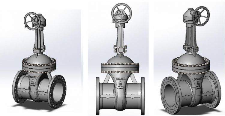 Baltic produced big size & high class gate valves to a UK customer