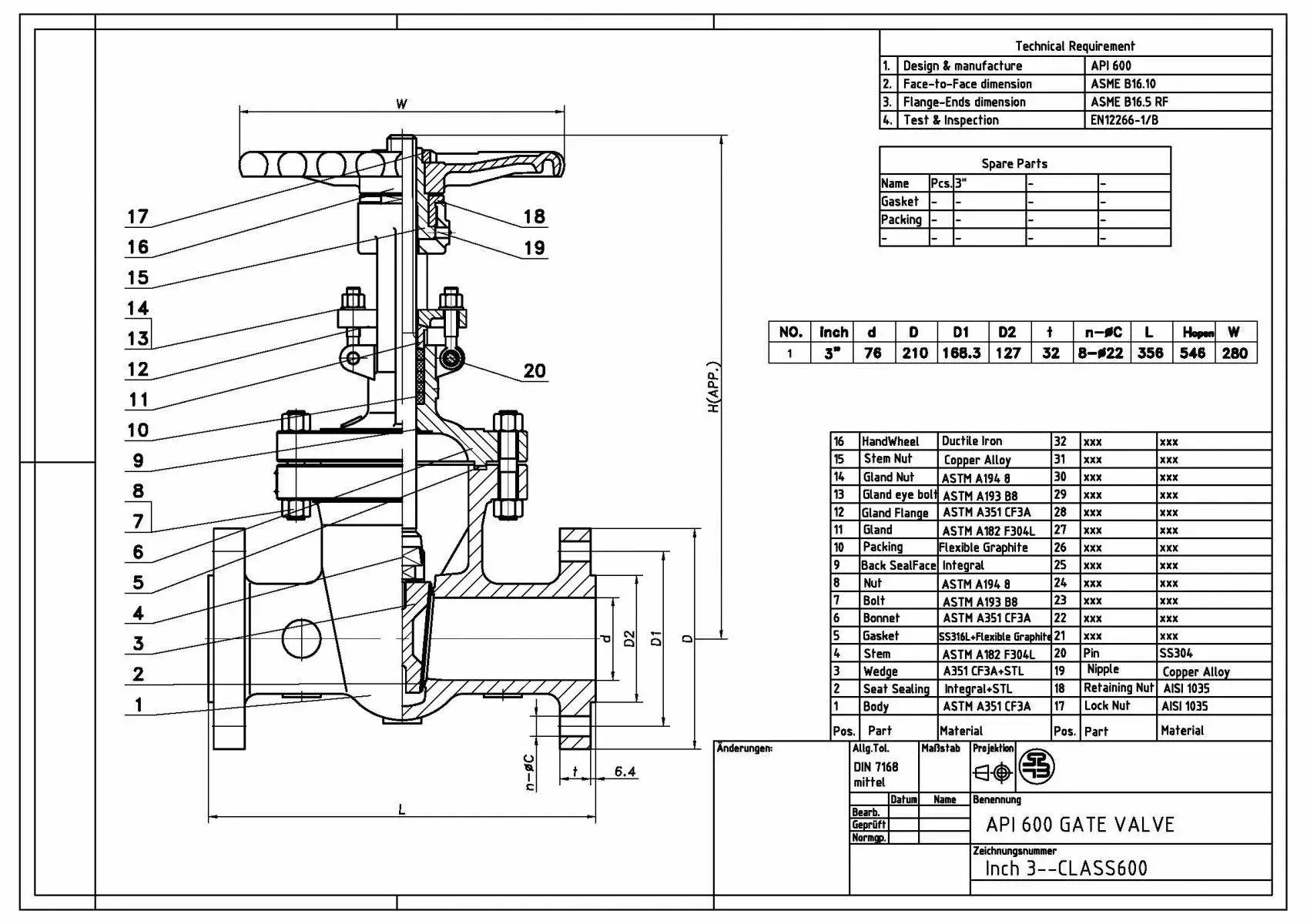 The Drawing of Item 1