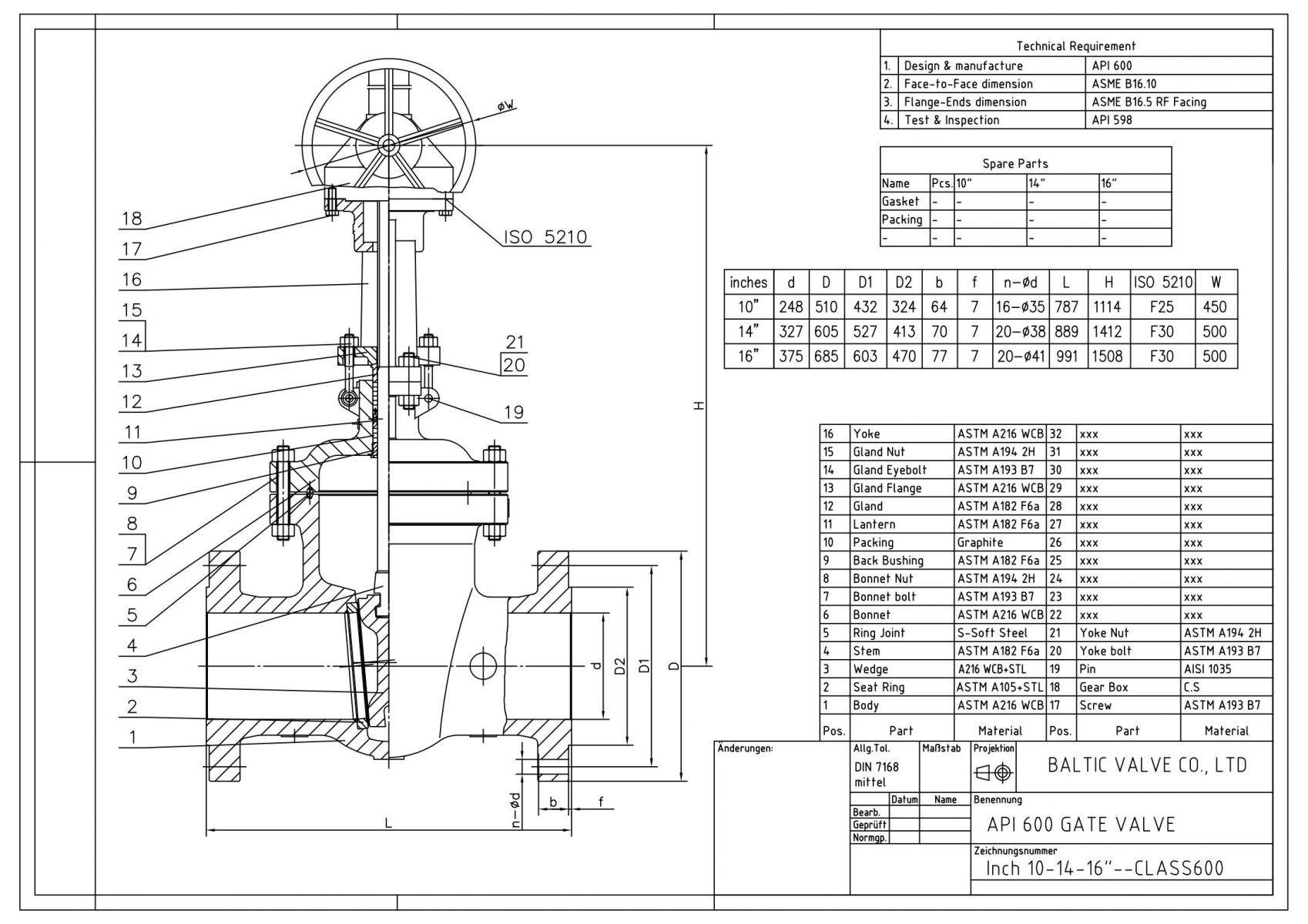 Gate Valve Drawing