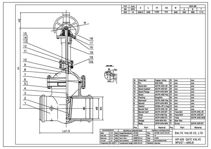 High-pressure Gate Valves-bonnet Gaskets with RTJ Rings - Baltic