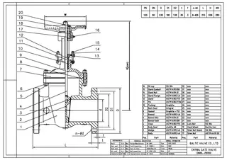 drawing for gate valve