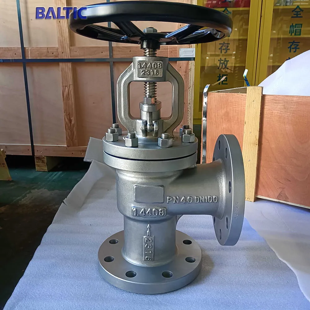 PN40 DN100 Angle Globe Valve