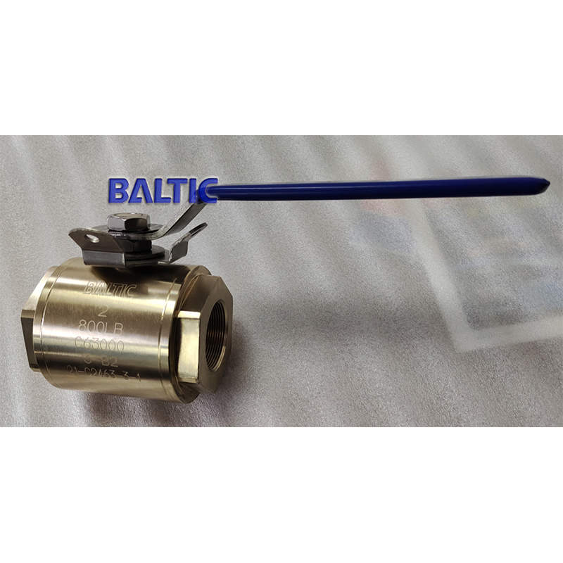 3-PC Aluminum Bronze Ball Valve, C63000, 2 Inch, 800 LB, NPT