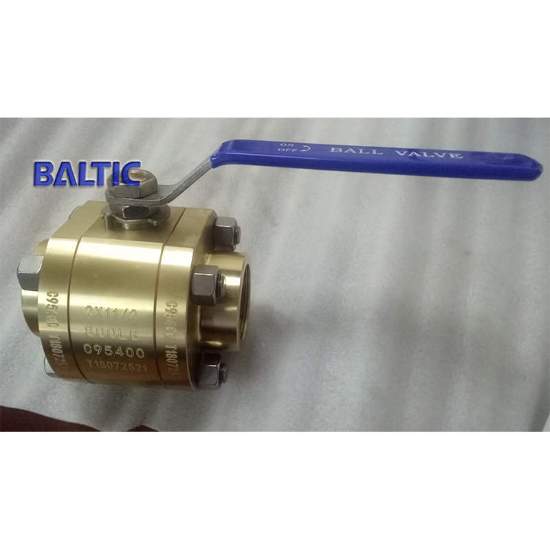ASTM B148 C95400 NPT Ball Valve, 2 x 1-1/2 Inch, 800 LB