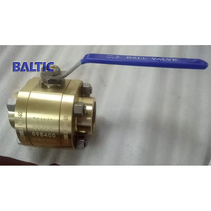 API 608 Ball Valve, ASTM B148 C95800, 1 X 3/4 Inch, 800 LB - Baltic