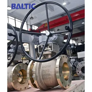 ASTM B148 C95800 Gearbox Ball Valve, 8 Inch, 300 LB, API 6D