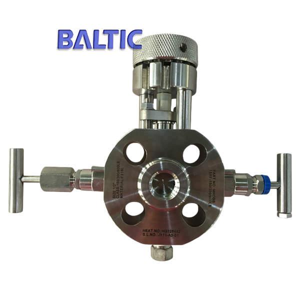 ASME B16.34 Monoflange DBB Valve, A182 F316L, 1/2IN, 600 LB, RF+NPT