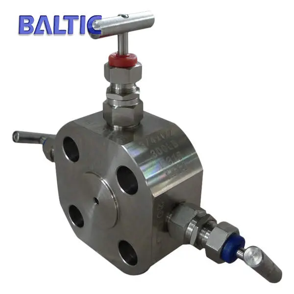 Monoflange DBB Needle Valve, A105N, 2 x 1/2 Inch, 1500 LB, RTJ+NPT - Baltic